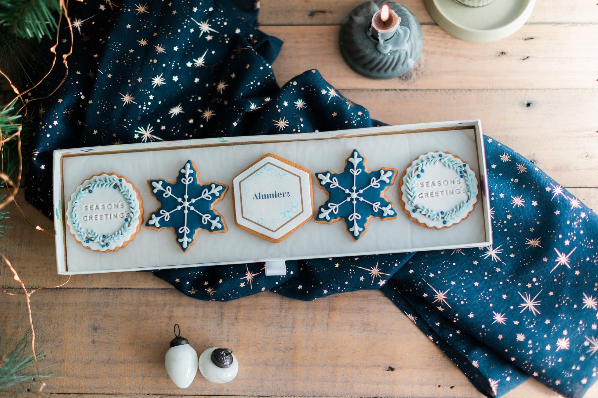 Branded Christmas corporate gifting biscuit box