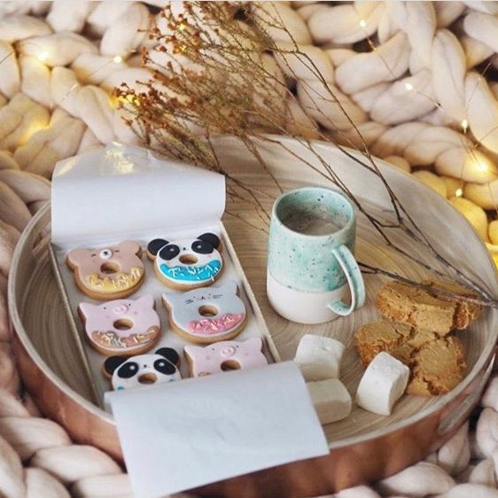 Animal doughnuts in biscuit form