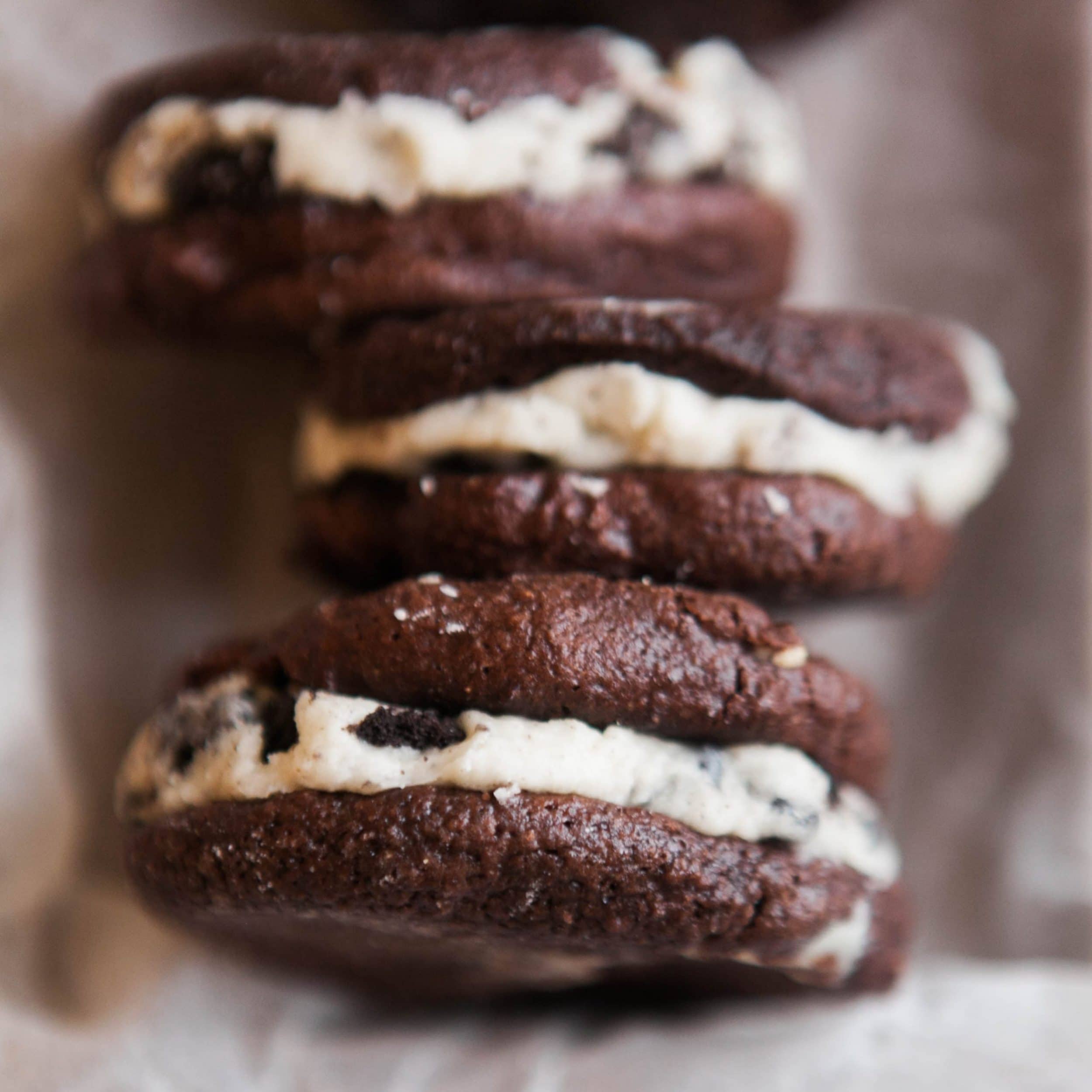 Triple Chocolate Cookie & Cream Sandwiches Recipe