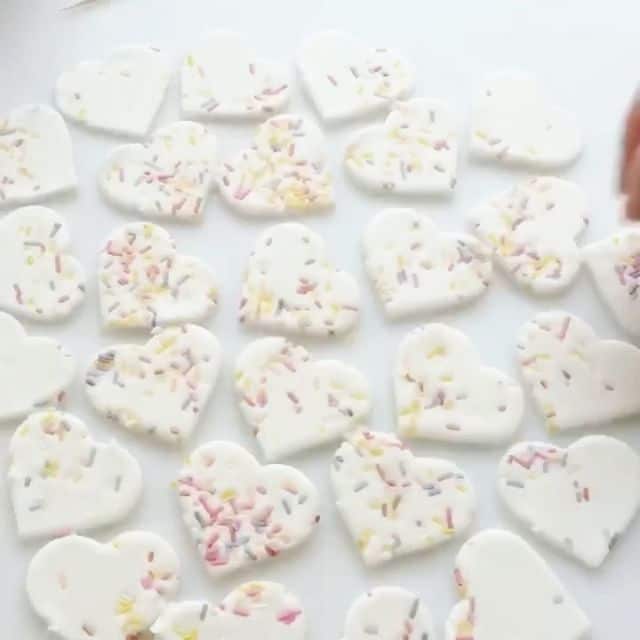 S p r i n k l e s Making lots and lots and lots of these sprinkle hearts today