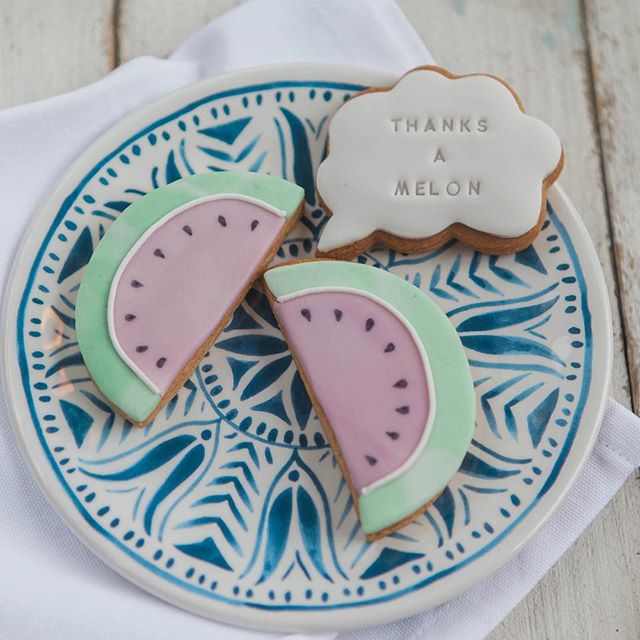 watermelon cookies, melon cookies, watermelon biscuits, melon biscuit gifts, watermelon gifts