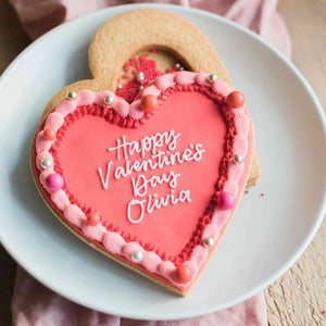 personalised heart pinata biscuit gift set