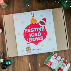 Christmas iced bun baking kit with craft activity
