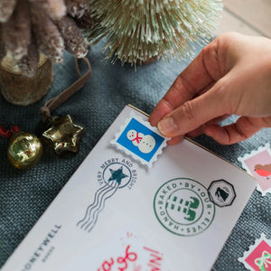 Christmas postcard packaging