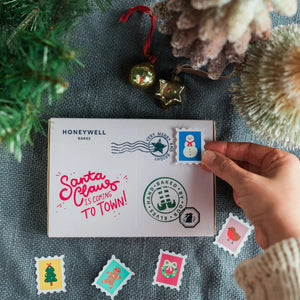 Christmas postcard packaging