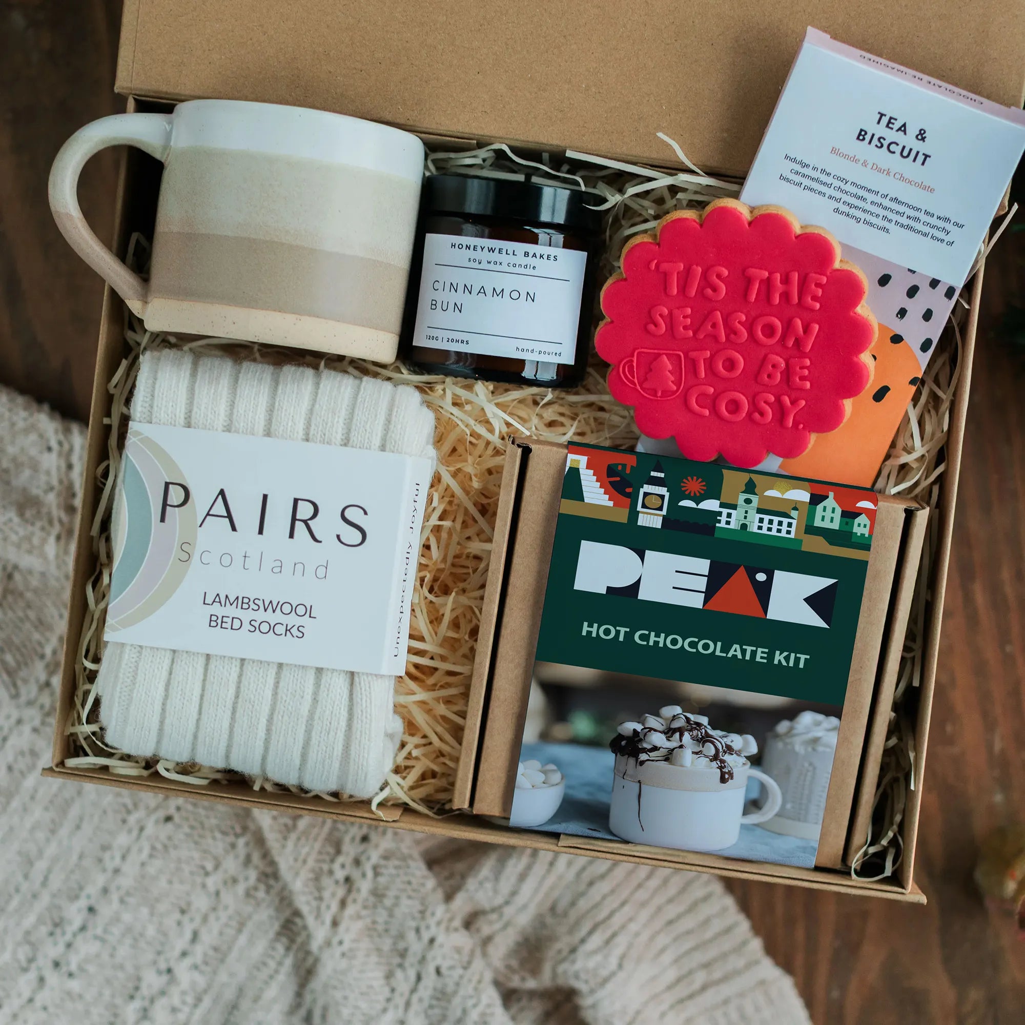 Honeywell Bakes branded bespoke hamper gifts; with custom items for corporate clients 