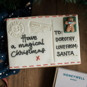 Christmas Postcard Biscuit