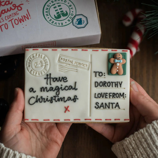 Christmas Postcard Biscuit