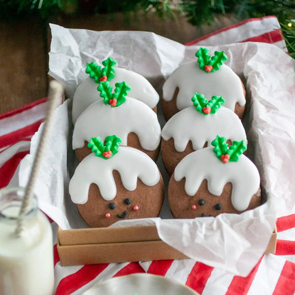 Cute Christmas Pudding Cookie Kit