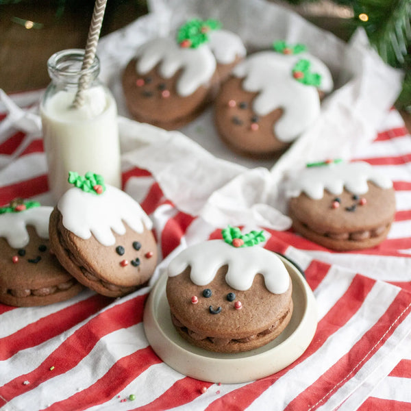 Cute Christmas Pudding Cookie Kit