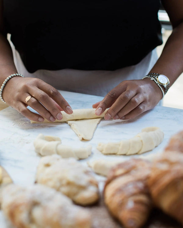 Honeywell Bakes Bread Bakers Subscription, Person making pastries from their subscription recipe box