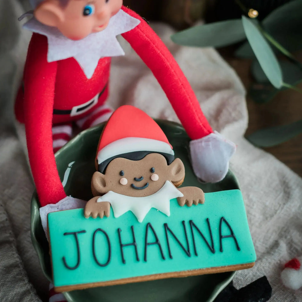 Jolly The Elf - Personalised Biscuit