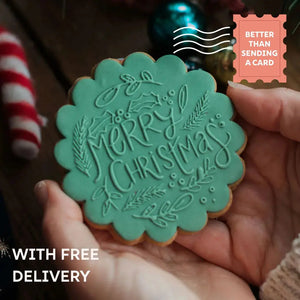 Merry Christmas biscuit, send instead of a Christmas card
