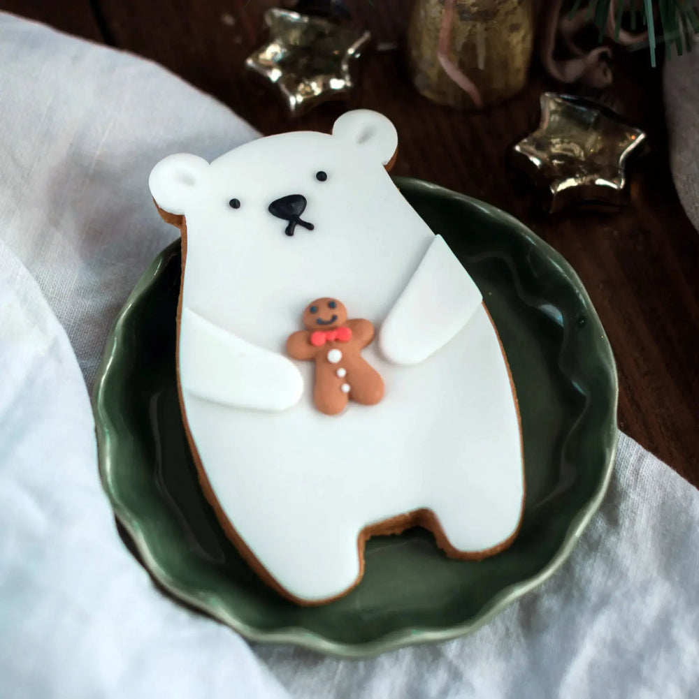 Biscuit Polar Bear with Gingerbread Man - Honeywell Bakes
