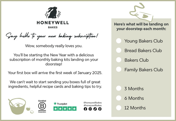 Christmas 12 Month Bread Subscription - Honeywell Bakes