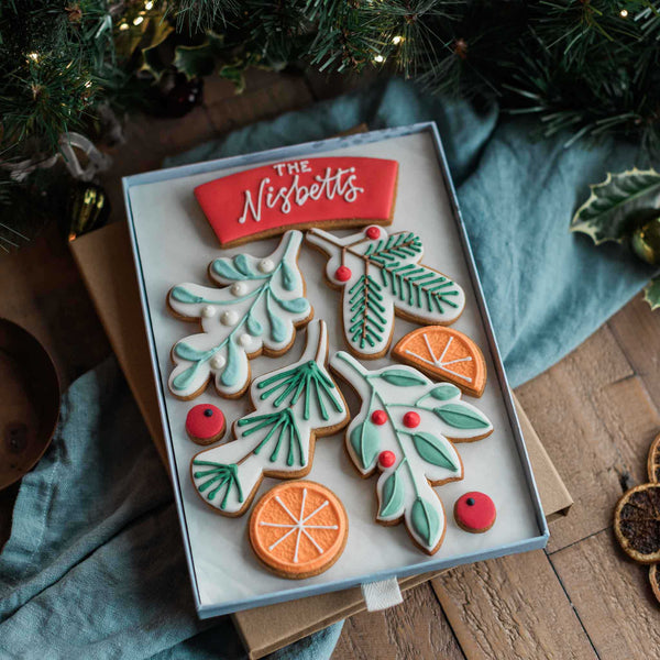 Christmas Garland Biscuit Gift - Honeywell Bakes