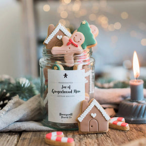 Jar of Gingerbread Men Biscuits - Honeywell Bakes