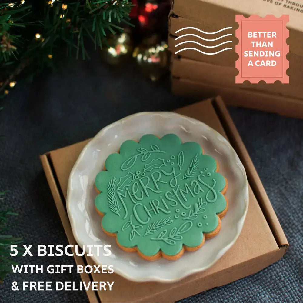 Merry Christmas Biscuit x 5