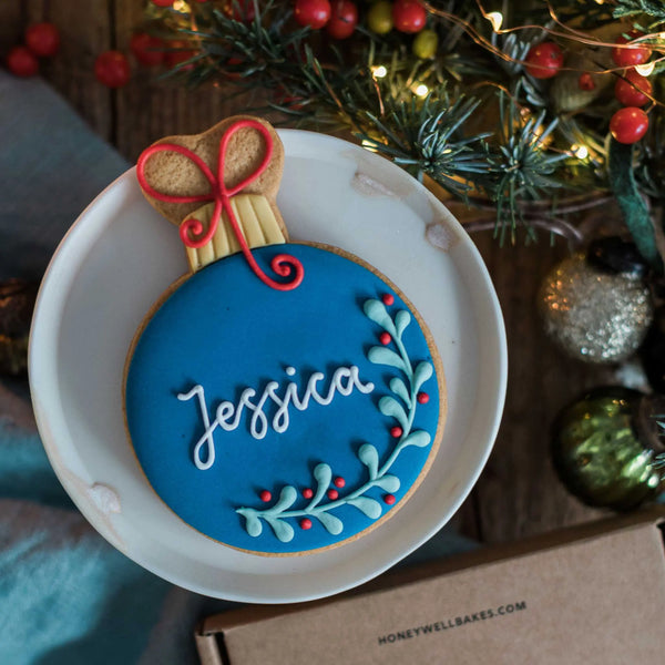 Personalised Bauble Biscuit Gift - Honeywell Bakes