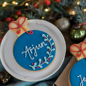 Personalised Bauble Biscuit Gift - Honeywell Bakes