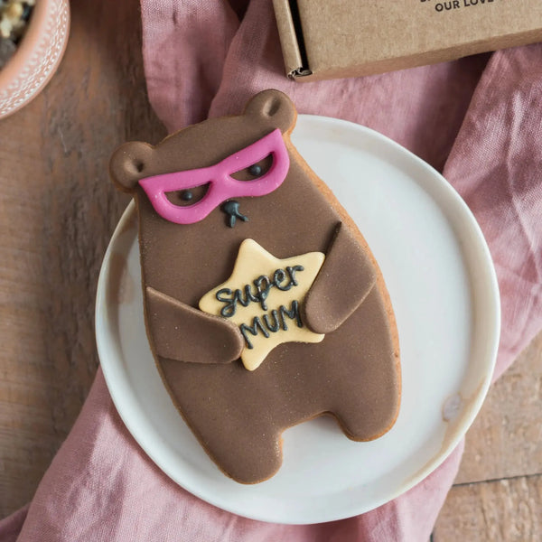 Super Mum Bear Biscuit - Honeywell Bakes